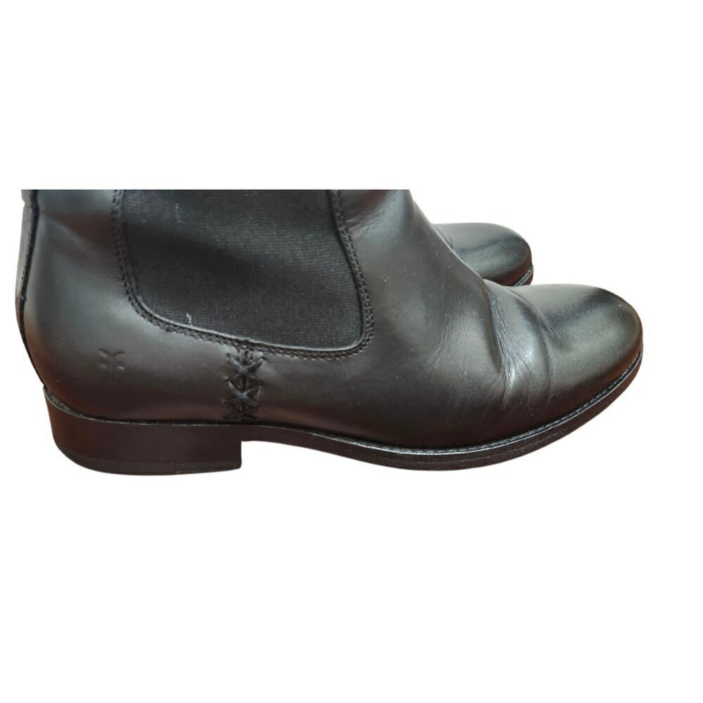Frye Women’s Melissa Chelsea Leather Black Ankle Boots Women’s Size7 - Picture 3 of 15